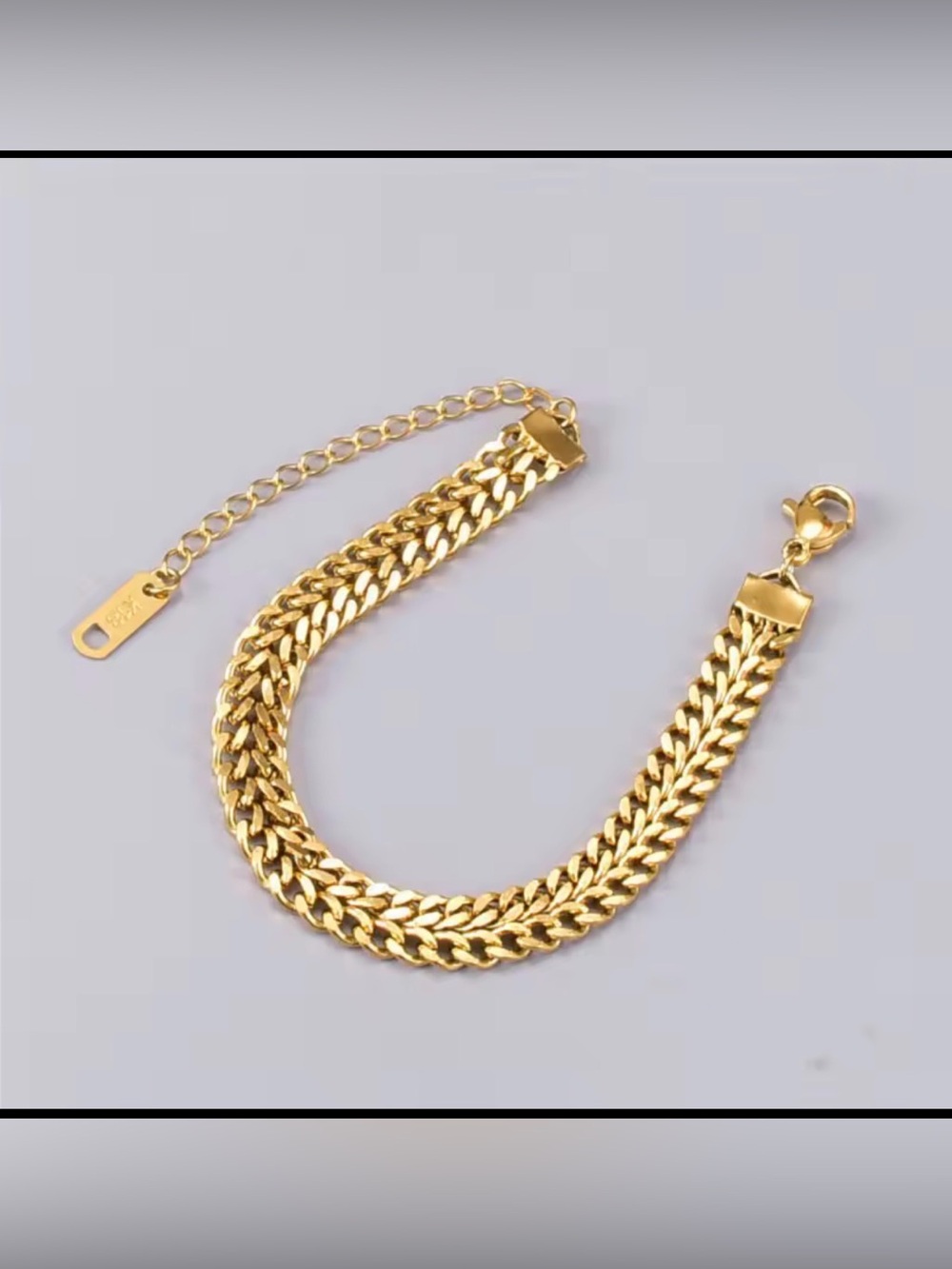 18k Gold-Plated stainless steel Bracelet 2 pieces - Picture 8 of 13